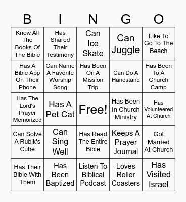 BETHANY BINGO Card