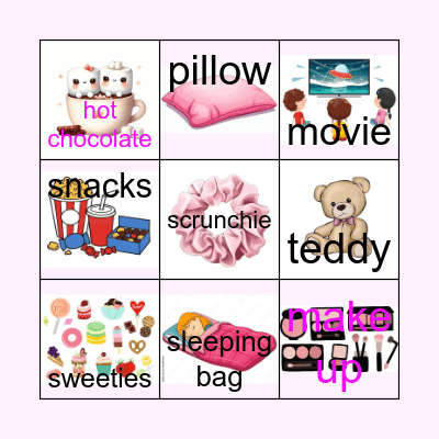 Sophia's 8th Birthday - Sleepover Bingo! Bingo Card