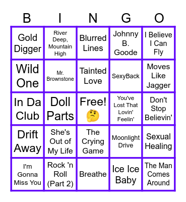 MUSIC BINGO at the Ann Arbor Eagles!  ...Allegedly.  🚓 Bingo Card