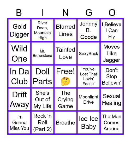 MUSIC BINGO at the Ann Arbor Eagles!  ...Allegedly.  🚓 Bingo Card
