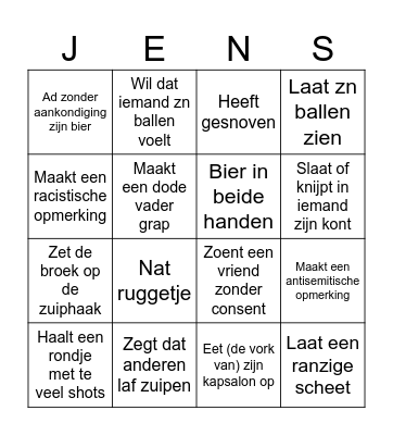 Djenzl Bingo Card