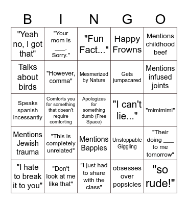 Juno's Birthday Bingo Battle Bingo Card