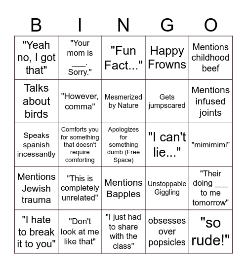 Juno's Birthday Bingo Battle Bingo Card