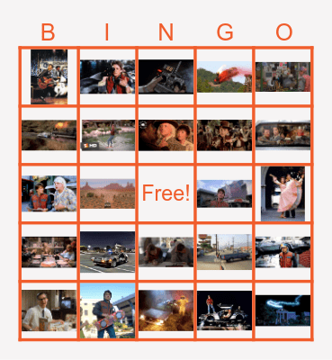 BACK TO THE FUTURE BINGO Card