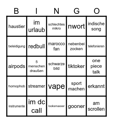 omeTV Bingo Card