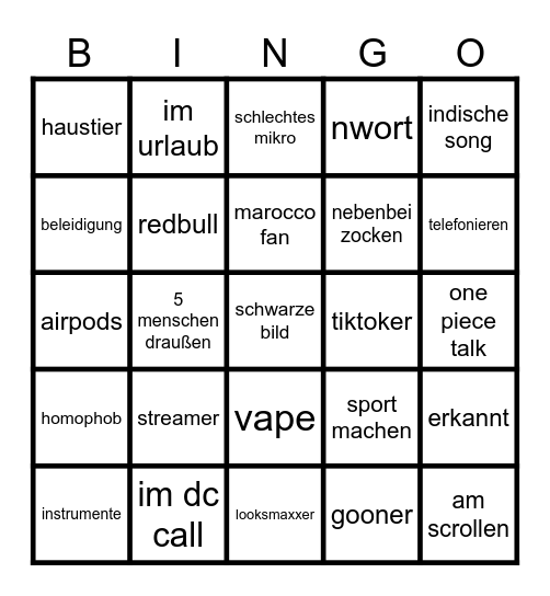 omeTV Bingo Card