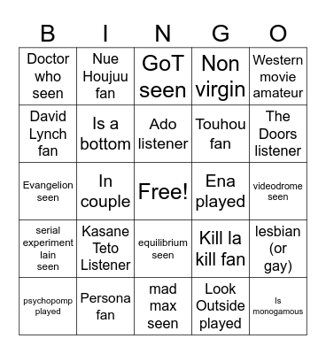 Maxine Bingo Card