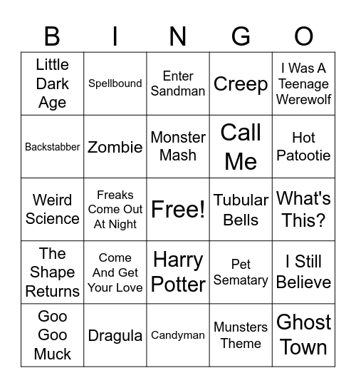 HALLOWEEN RD3 Bingo Card