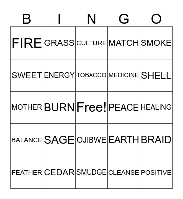 First Nations Studies Bingo Card