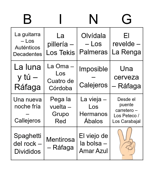 EL GLORIOSO CONVENTILLO Bingo Card