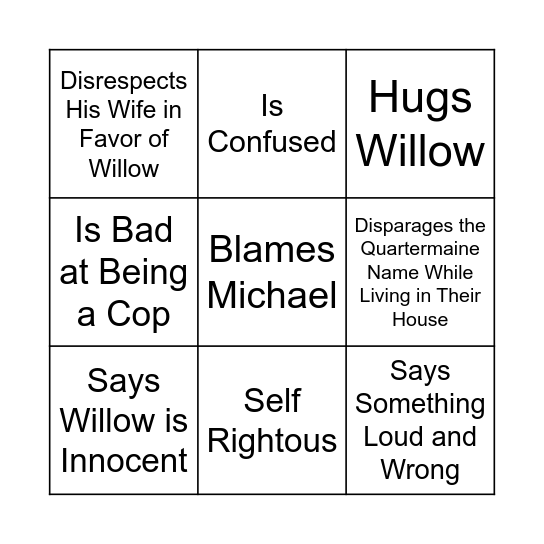 Chase Bingo Card