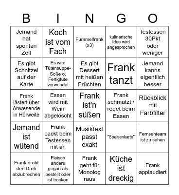 Rosin Bingo Card