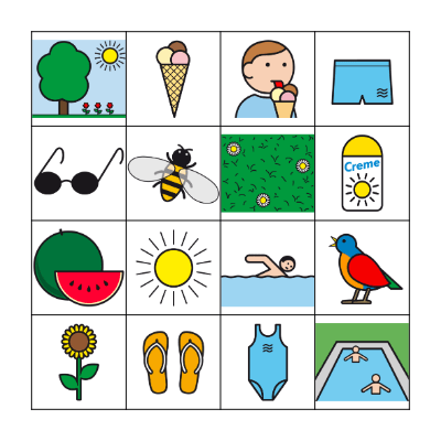 Sommer Bingo Card