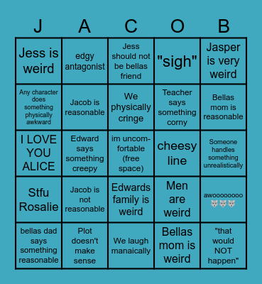 Twilight bingo Card