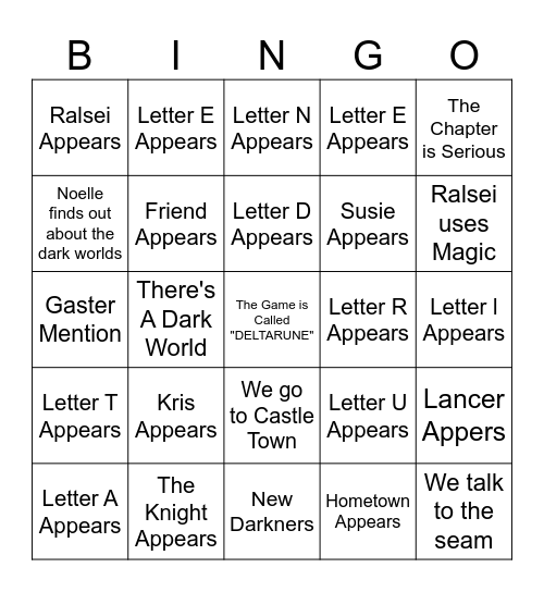 Chapter 6 Bingo Card