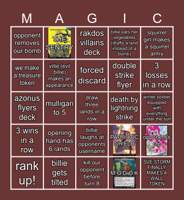 MAGIC M'THURSDAY BINGO Card