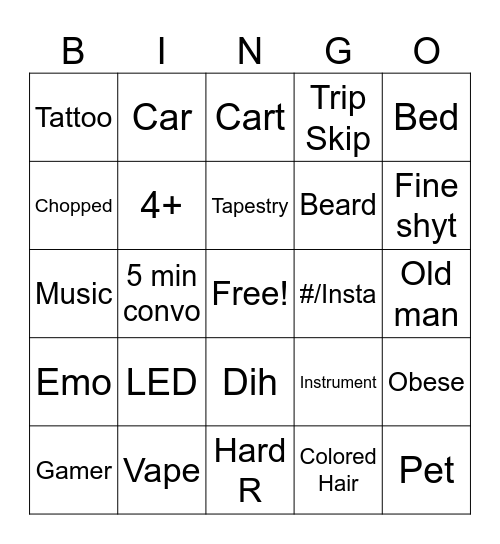 OME Bingo Card