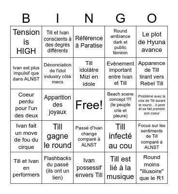 ZOMBIE STAGE ROUND 2 Bingo Card