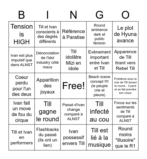 ZOMBIE STAGE ROUND 2 Bingo Card