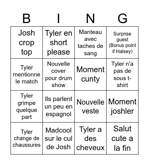 MAD COOL Bingo Card