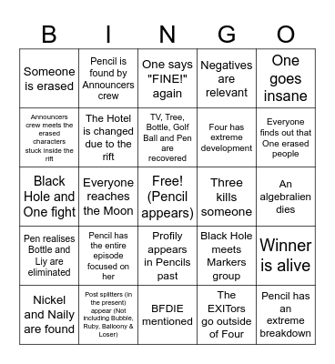 TPOT 24 Bingo Card