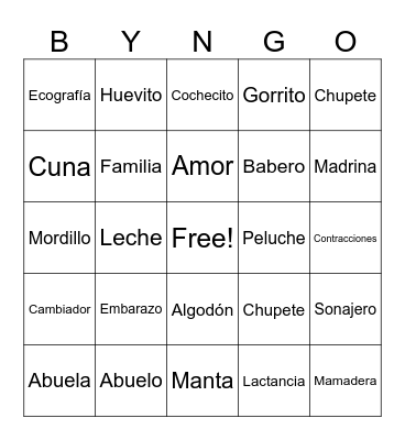 Bingo sin título Bingo Card