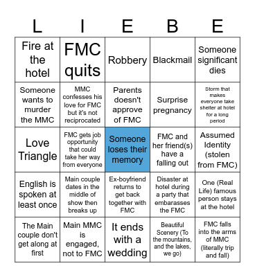 Sturm Der Liebe (1-313) Bingo Card