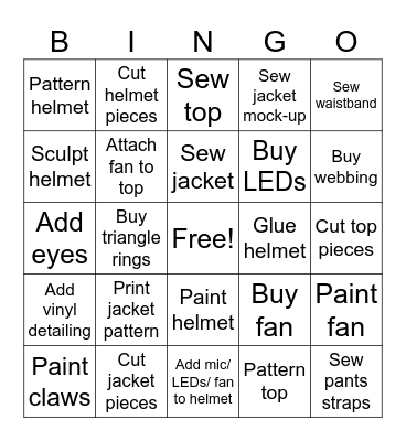 METAL Bingo Card