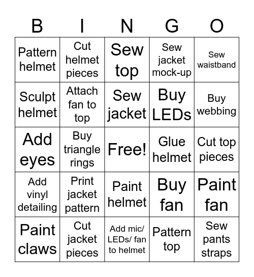 METAL Bingo Card