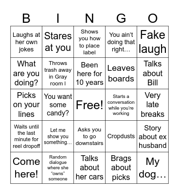 Melissa Bingo Card