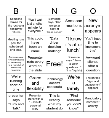 26 Science Bingo Card