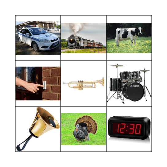 Sound Bingo Card