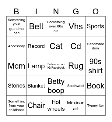 Date night w/ HRA & SAM Bingo Card