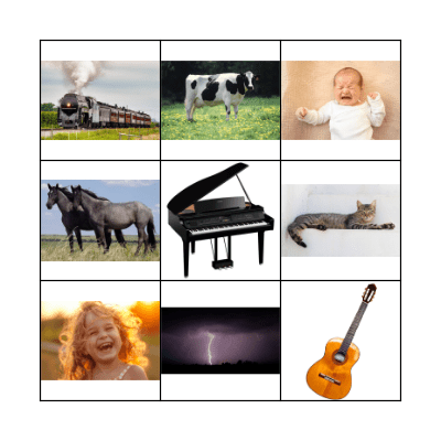 Sound Bingo Card