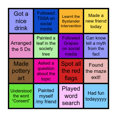 B Bingo! Bingo Card