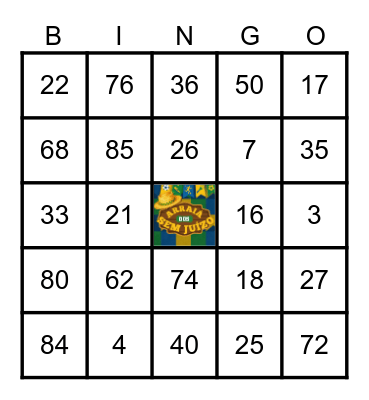 Bingo dos Sem juizo Bingo Card
