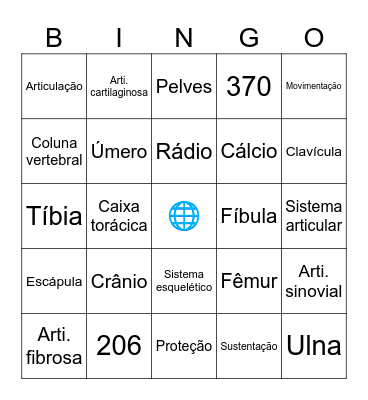 Bingo de Ciências Bingo Card