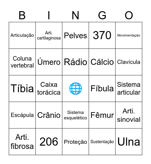 Bingo de Ciências Bingo Card