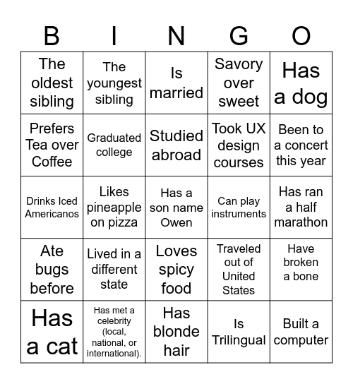 Bingo Card