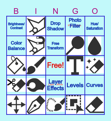 BINGO PHOTOSHOP TOOL Bingo Card