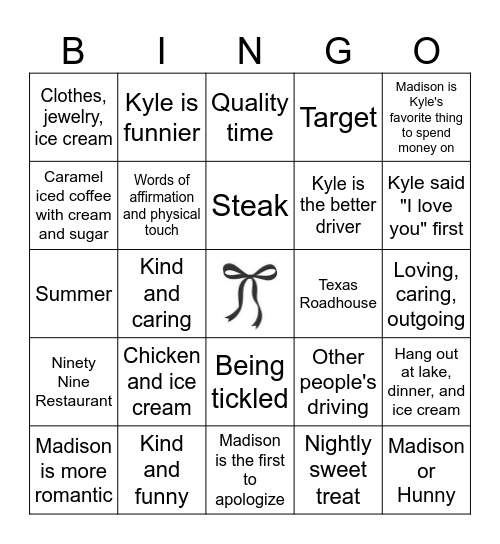 What did the groom say? Bingo Card