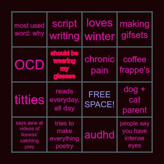 DEE'S BINGO Card