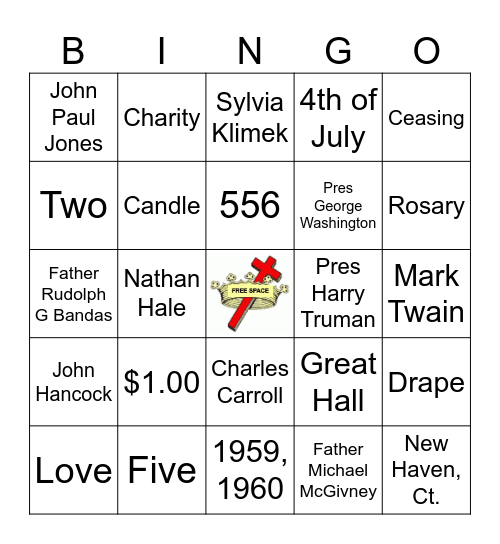 Daughters of Isabella Bingo Card