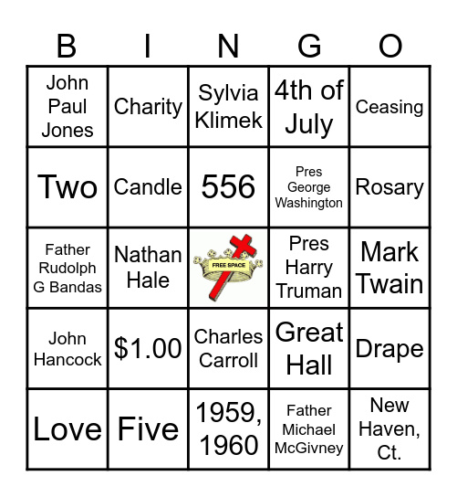 Daughters of Isabella Bingo Card