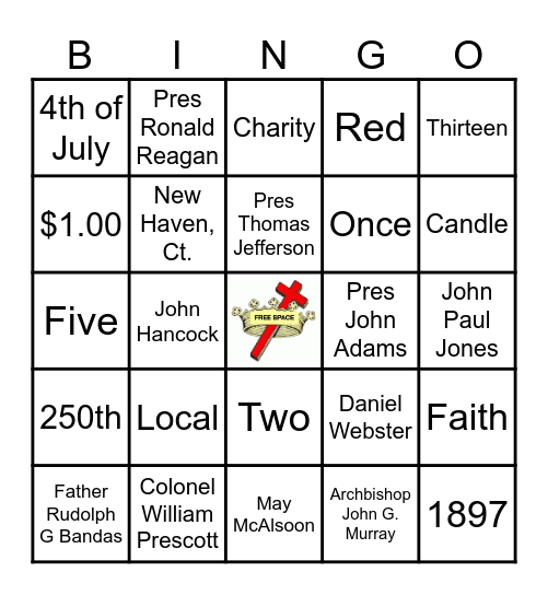 Daughters of Isabella Bingo Card