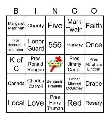 Daughters of Isabella Bingo Card