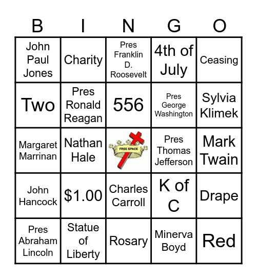 Daughters of Isabella Bingo Card