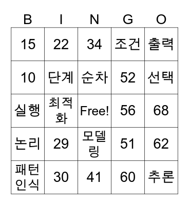 Number Bingo 1-75 Bingo Card