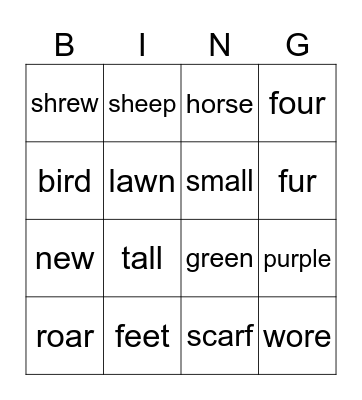 Bingo Card