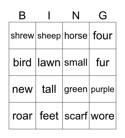 Bingo Card